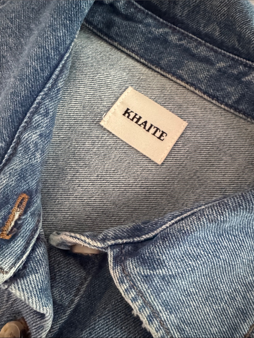 KHAITE Light Blue Denim Jean Jacket - Picture 6 of 12